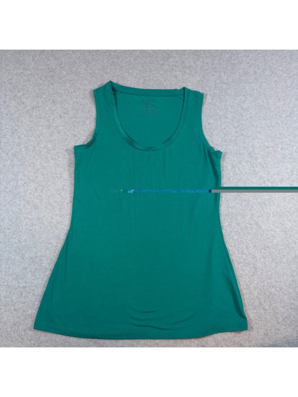 L.L.Bean Women’s Small Regular Teal Sleeveless Tank Top Stretch Casual Scoop Nec